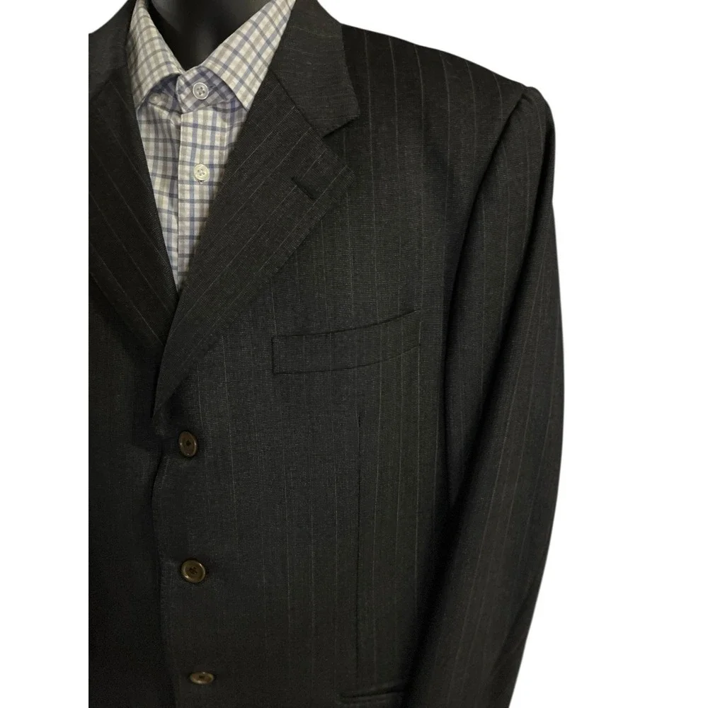 Ermenegildo Zegna Tessuto Wool Cashmere Pinstripe Blazer Tailored Mabro Italy 46